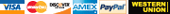 Visa, MasterCard, Discover, AmericanExpress, PayPal