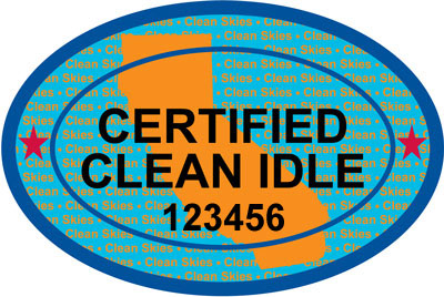 California clean idle labels