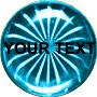 Dome Hologram Sticker, Cyan