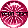 Dome Hologram Sticker, Hot Pink