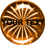 Dome Hologram Sticker, Orange