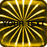 Dome Hologram Label, Gold Square