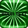 Dome Hologram Label, Green Square