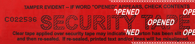 Security Tape, Premium, Red
