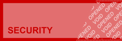 Security Tape, Standard, Perforated, Red
