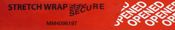 Security Tape, Standard, Non-Perforated, Red