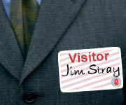 visitor badge on intruder