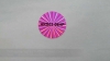 .95" Custom Imprint, Hot Pink, Sweep, Circle