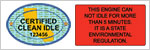 California Clean Idle Hologram Labels