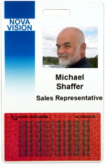 Barcode Mask Label on ID Card