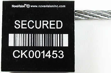 steel cable Plastic Security Cable Seal 12 Inch numbered and barcoded 200 pcs. 
