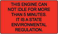 California Idling Policy Sticker