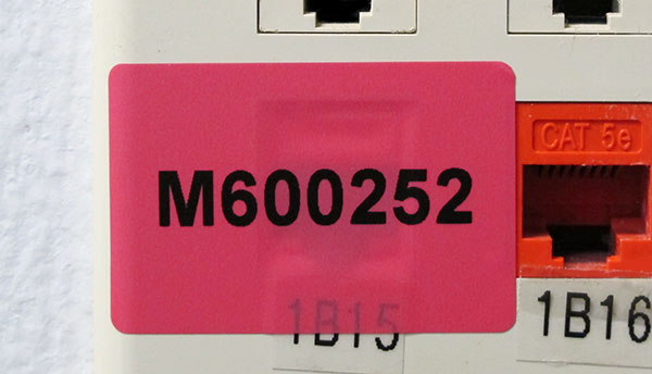 Non residue computer USB label