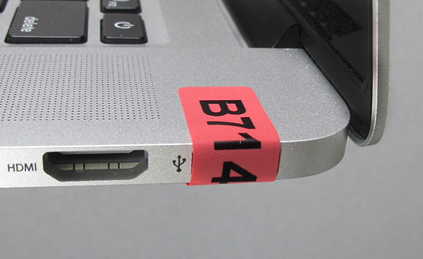 Non residue computer USB label