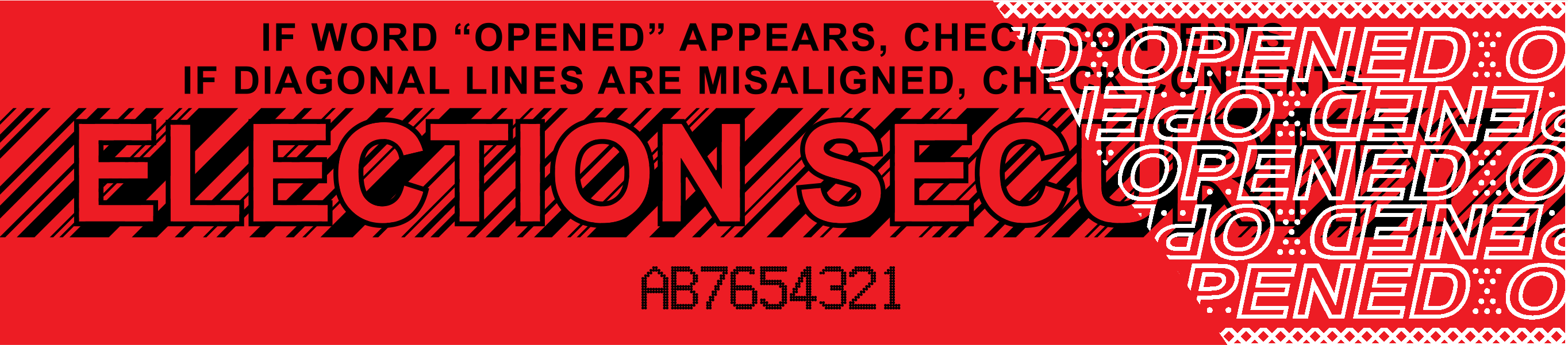 Security Tape, Premium, Red