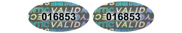 Hologram Labels, Serial Numbers