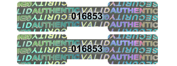 Hologram Labels, Serial Numbers