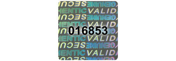 Hologram Labels, Serial Numbers