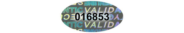 Hologram Labels, Serial Numbers