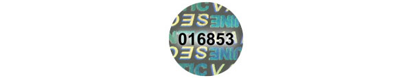Hologram Labels, Serial Numbers