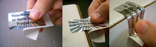 Flagging the hologram labels