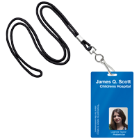 Blank ID Holder with Adjustable Lanyard