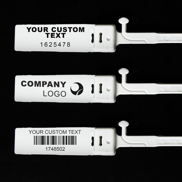 240055000 White 250-Pack MMF Industries Zipper Pull Plastic Security Seals 