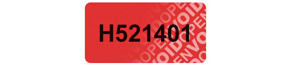 Tamper Evident Security Label