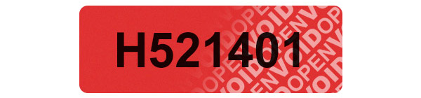 Tamper Evident Security Label