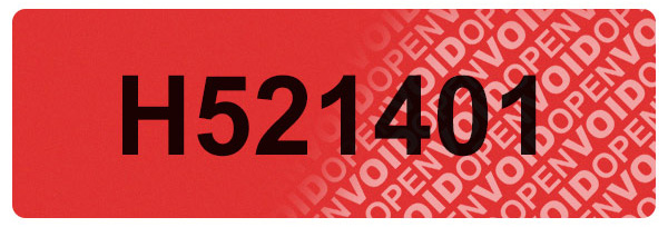 Tamper Evident Security Label