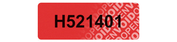 Tamper Evident Security Label