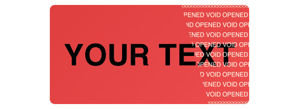 Tamper Evident Security Label