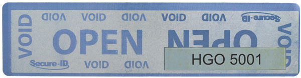Tamper Evident Security Label