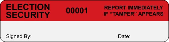 Tamper Evident Security Label