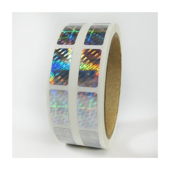 Hologram Stickers, Original Authentic, 1 x 2 in, Rectangle, Roll of 1000,  XOA20-08AA - NovaVision