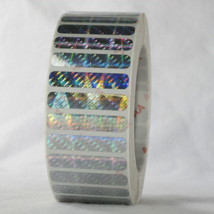 Hologram Stickers, Original Authentic, 1 x 2 in, Rectangle, Roll of 1000,  XOA20-08AA - NovaVision