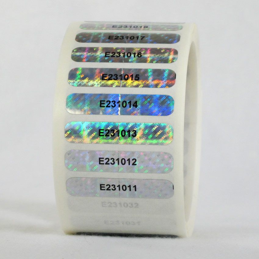 Hologram Stickers, Original Authentic, 1 x 2 in, Rectangle, Roll of 1000,  XOA20-08AA - NovaVision