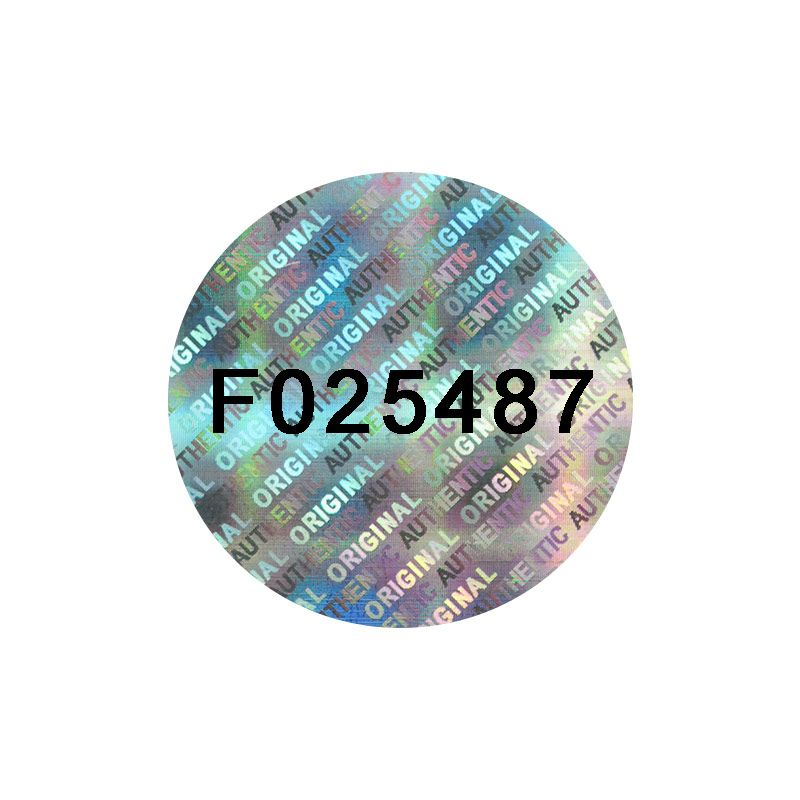 Hologram Stickers, Original Authentic, .75 x .375 in, Oval