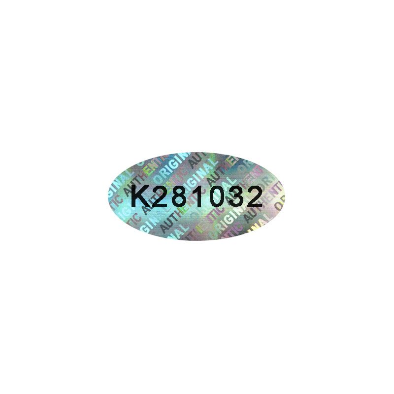Hologram Stickers, Original Authentic, .75 x .375 in, Oval, Serial  Numbered, XOA20-21SN - NovaVision