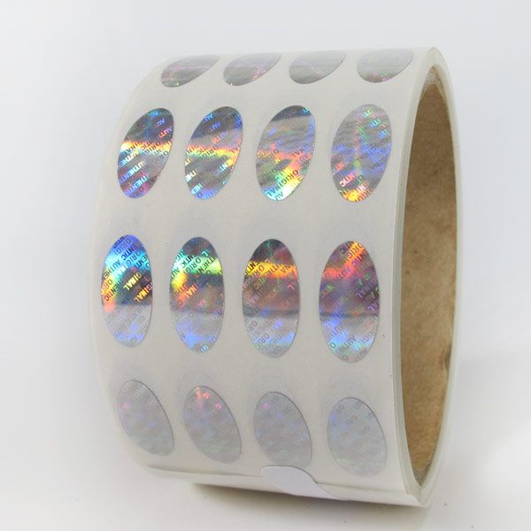 Hologram Stickers, Original Authentic, .75 x .375 in, Oval, XOA20