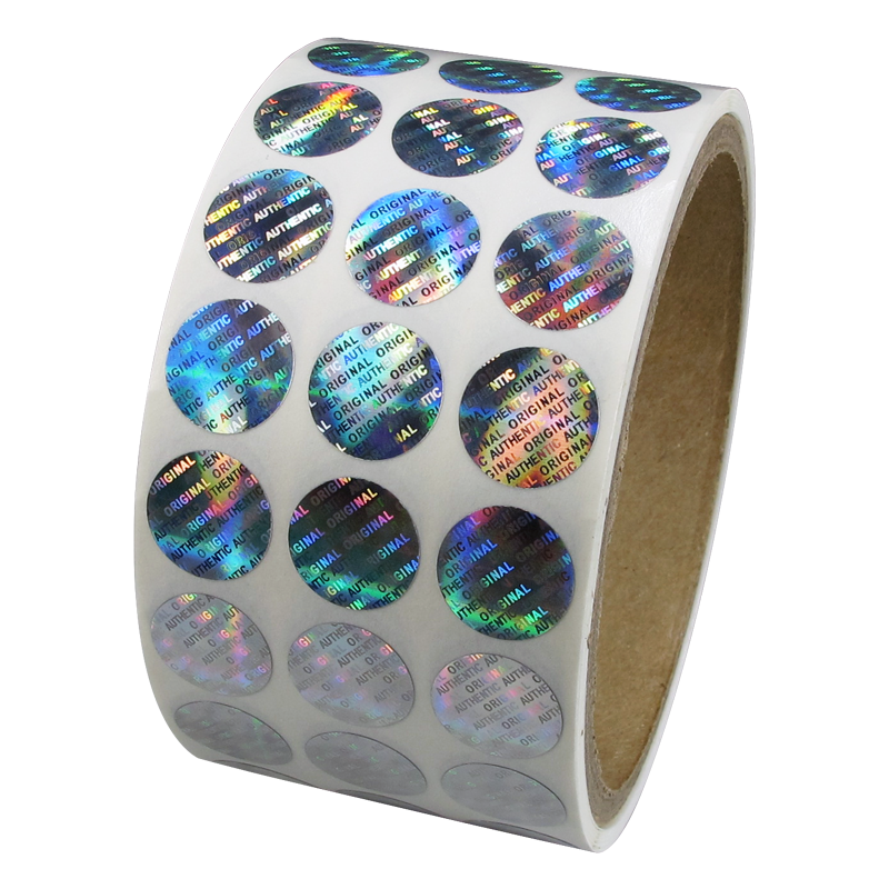 1000qty Silver Hologram Stickers seals labels GENUINE QUALITY 15x15mm S15-1S 