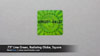 .75", Custom Imprint, Lime Green, Radiating Globe, Square