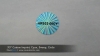 .95" Custom Imprint, Cyan, Sweep, Circle